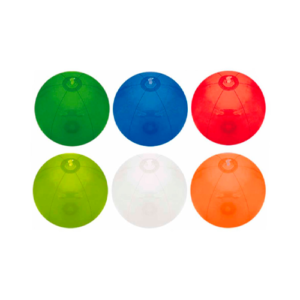 5 - PELOTA DE PLAYA INFLABLE TRANSPARENTE